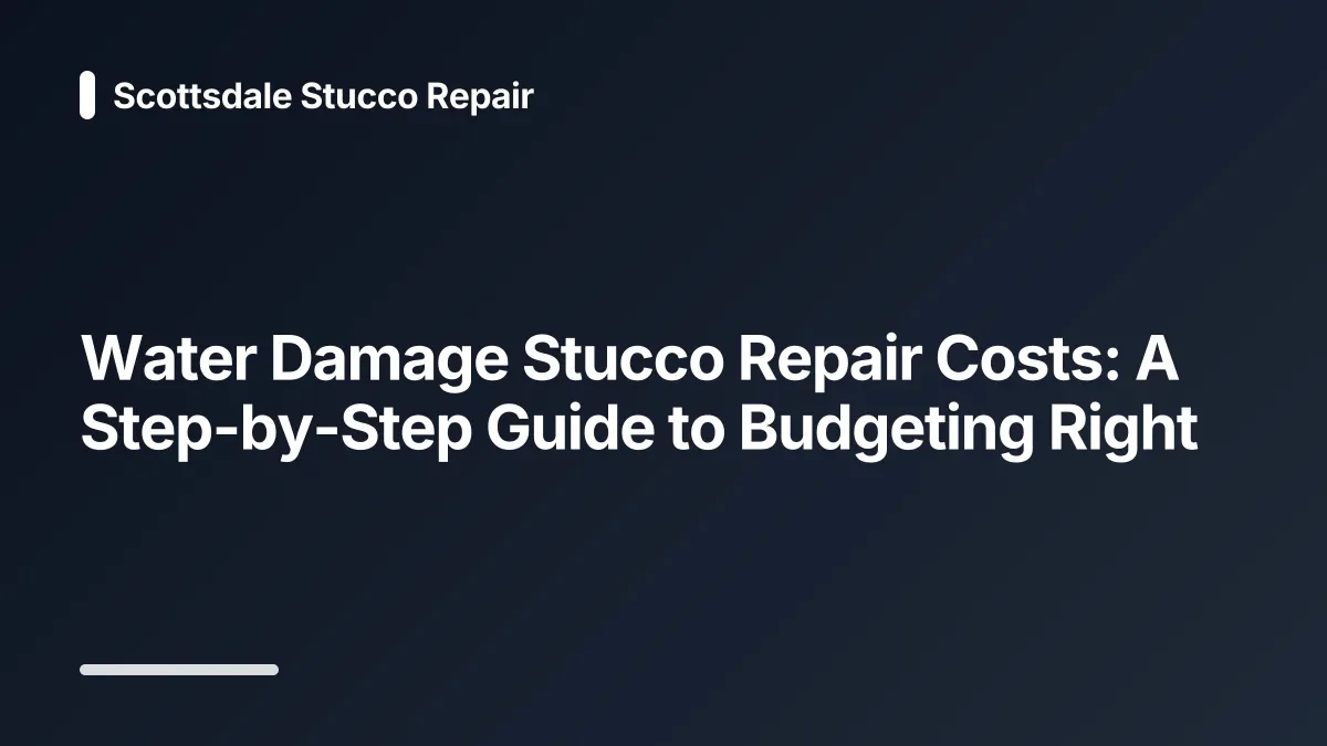 stucco water damage cost