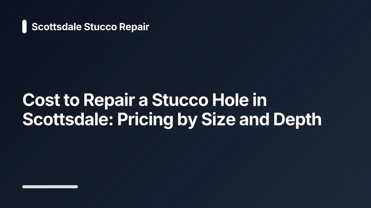 stucco hole repair pricing